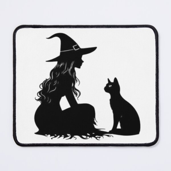 Item preview, witch with cat designed and sold by szydelkowanika.