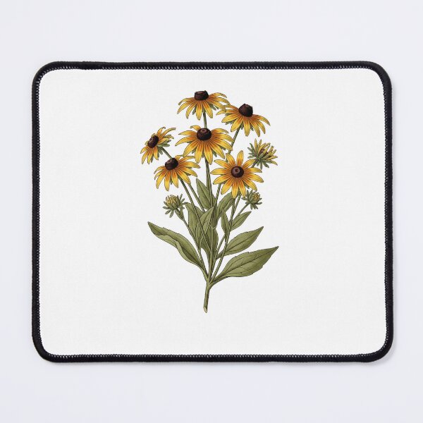 Item preview, Maryland Black-Eyed Susan Floral Emblem Vintage Art  designed and sold by LittleArij.