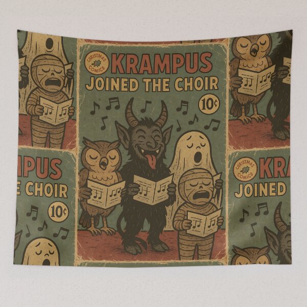Item preview, Antique Vintage Christmas: Krampus joined the choir designed and sold by bapupa.
