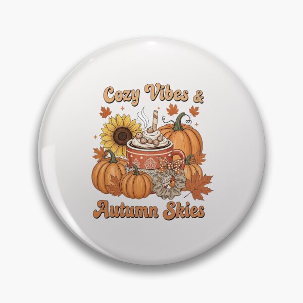Item preview, Cozy Vibes & Autumn Skies Cute Fall Hot Chocolate | Pumpkin Leaf Sunflower Graphic Design designed and sold by wellie-chic.