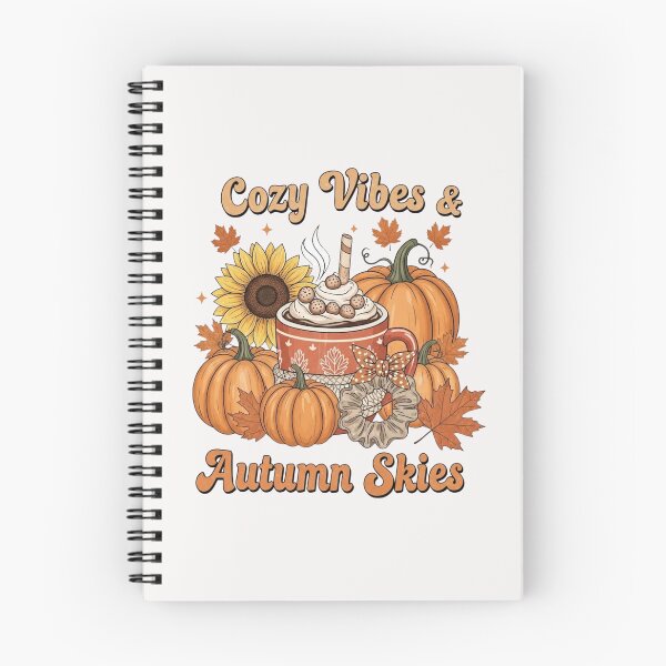 Item preview, Cozy Vibes & Autumn Skies Cute Fall Hot Chocolate | Pumpkin Leaf Sunflower Graphic Design designed and sold by wellie-chic.