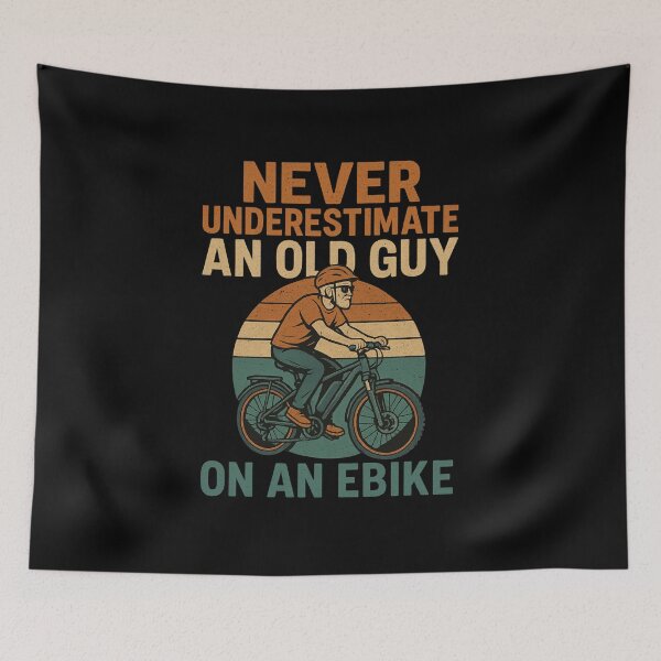 Item preview, Never Underestimate an Old Guy on an EBike designed and sold by Prints-by-Olaf.