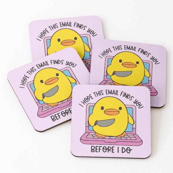 Item preview, I hope this email finds you before I do duck with knife designed and sold by BrownHorse90s.
