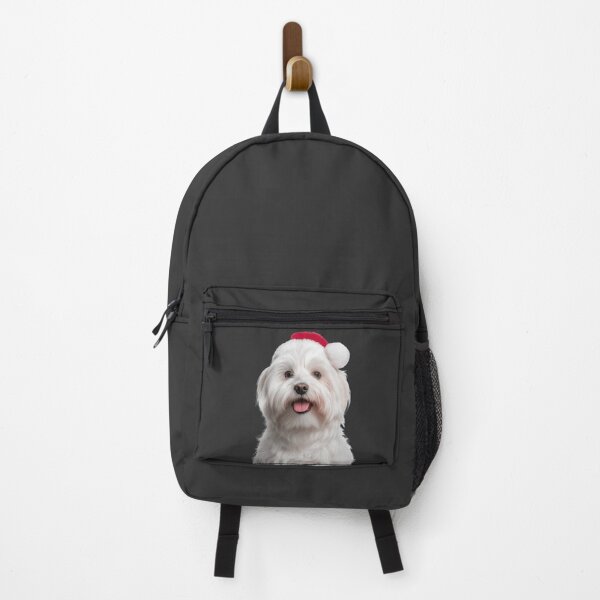 Item preview, Maltese dog with Christmas Hat – Festive Maltese Xmas Design designed and sold by LazyOwlStore.