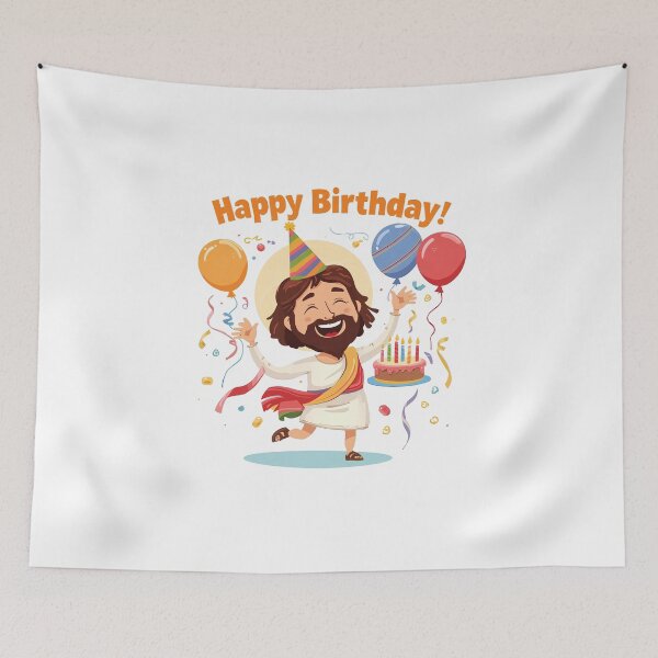 Item preview, Joyful Cartoon Jesus Birthday Celebration designed and sold by Kitty Kat.