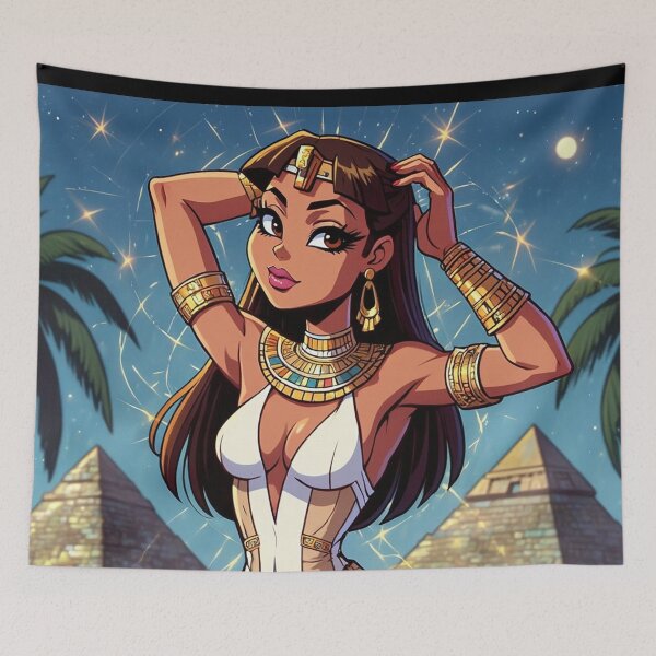Item preview,  Beautiful Ancient Egyptian Priestess cartoon illustration artwork designed and sold by Vintage Designs +.