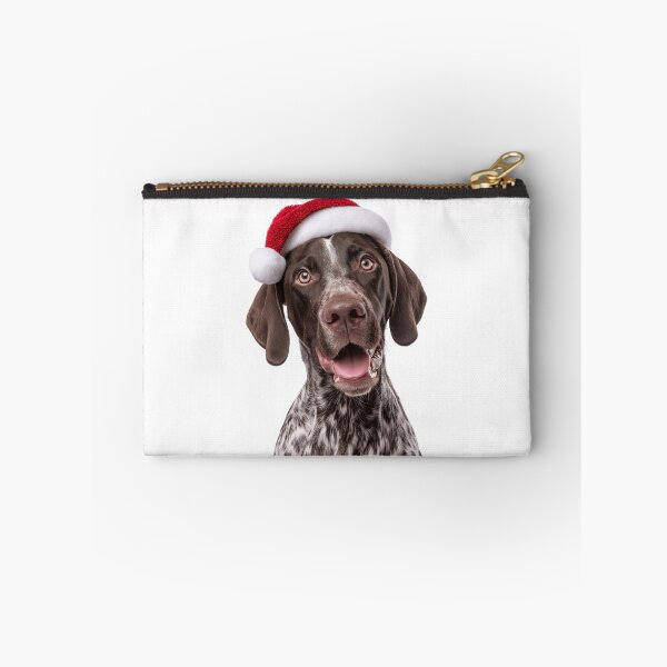 Item preview, German Shorthaired Pointer dog with Christmas Hat – Festive German Shorthaired Pointer Xmas Design designed and sold by LazyOwlStore.