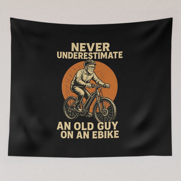 Item preview, Never Underestimate an Old Guy on an EBike designed and sold by Prints-by-Olaf.