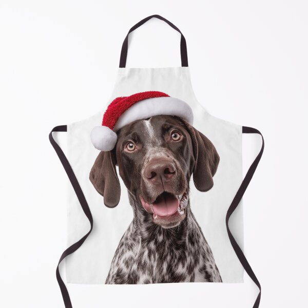 Item preview, German Shorthaired Pointer dog with Christmas Hat – Festive German Shorthaired Pointer Xmas Design designed and sold by LazyOwlStore.