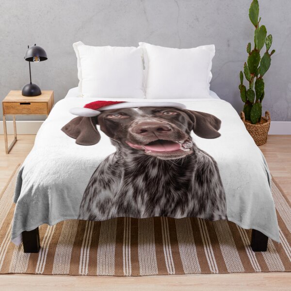 Item preview, German Shorthaired Pointer dog with Christmas Hat – Festive German Shorthaired Pointer Xmas Design designed and sold by LazyOwlStore.