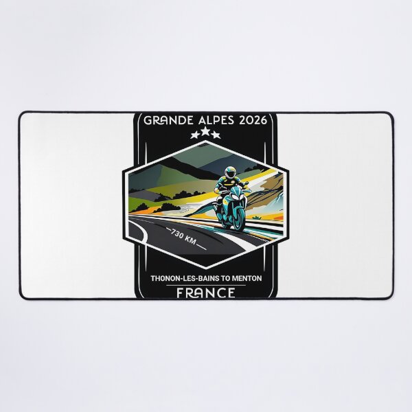 Item preview, Route des Grandes Alpes 2026 Motorcycle Tour Badge, colors of the French flag STICKER OR SHIRT AND MORE designed and sold by designkb.