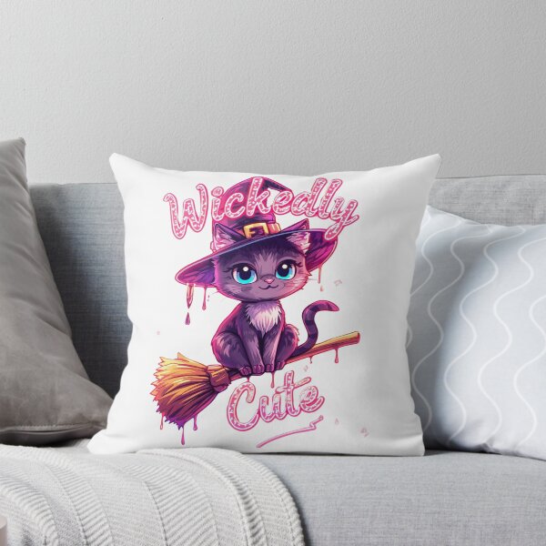 Item preview, Wickedly Cute – Neon Splash Halloween Cat Art designed and sold by snoezelstudio.