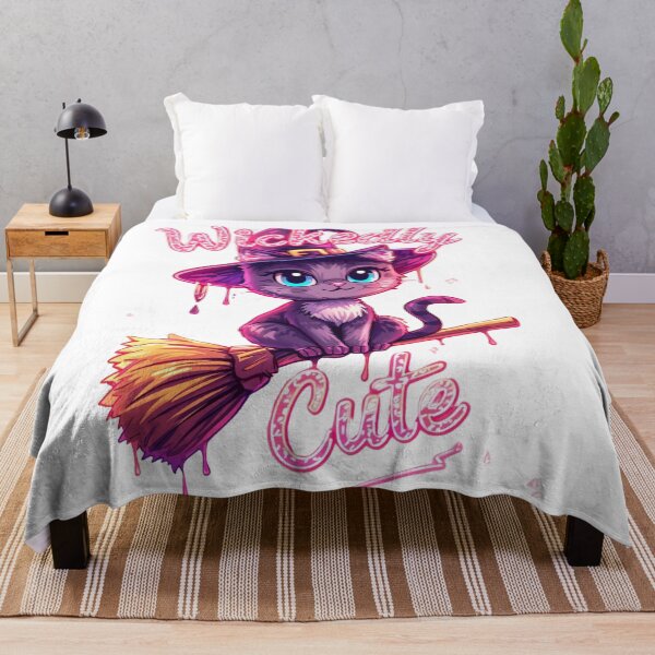 Item preview, Wickedly Cute – Neon Splash Halloween Cat Art designed and sold by snoezelstudio.