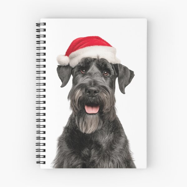 Item preview, Giant Schnauzer dog with Christmas Hat – Festive Giant Schnauzer Xmas Design designed and sold by LazyOwlStore.