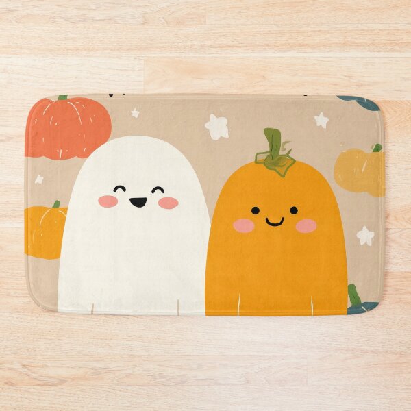 Item preview, Kawaii Halloween Friends – Ghost & Pumpkin designed and sold by BennyPuppy.