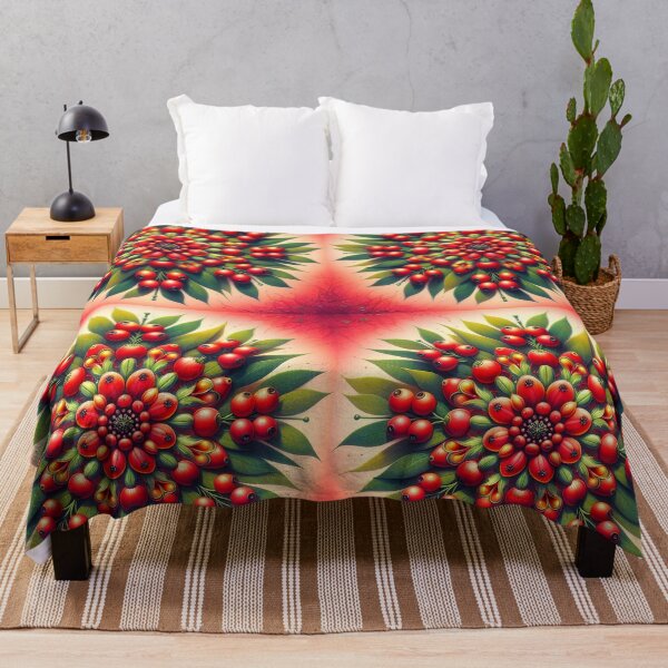 Artikelvorschau, Winter-Mandala mit roten Beeren – Leafy Art Design entworfen und verkauft von EmeraldeaDesign.