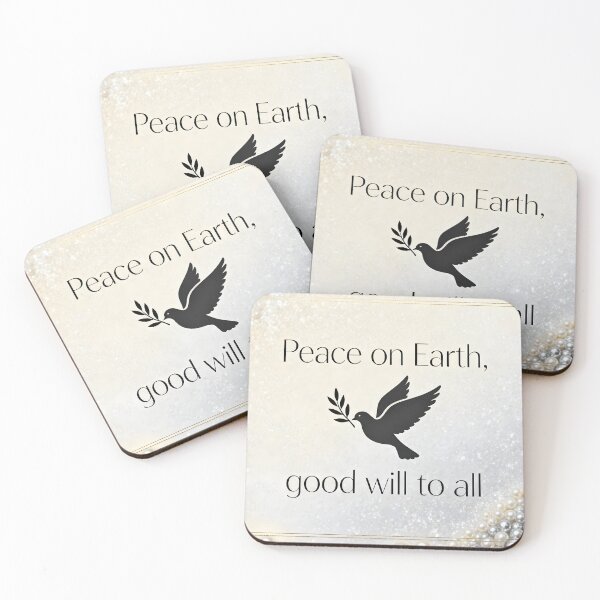 Item preview, Peace on Earth Dove Minimalist Gold designed and sold by Linnea-Arts.