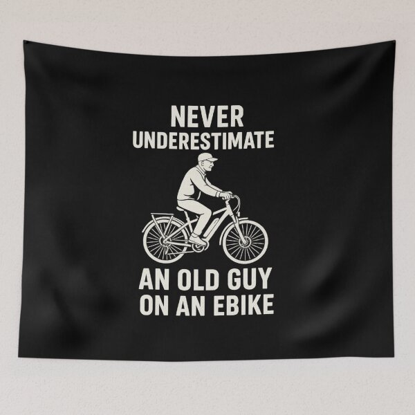 Item preview, Never Underestimate an Old Guy on an EBike designed and sold by Prints-by-Olaf.