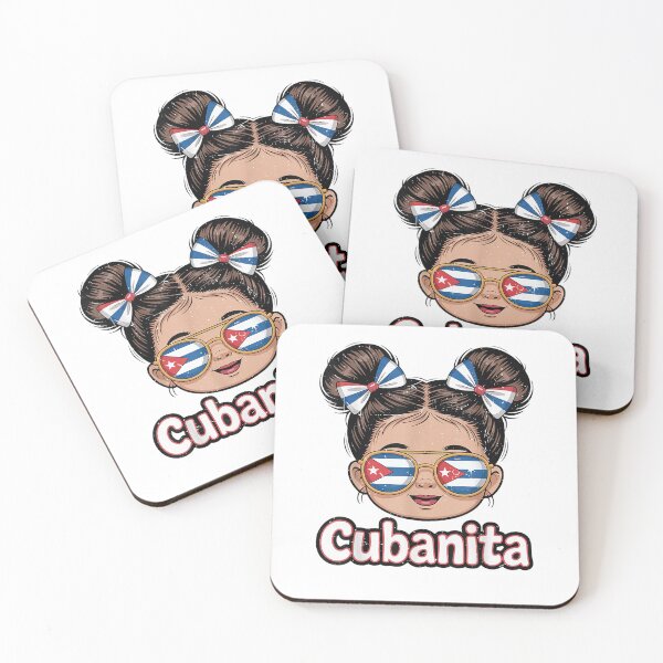 Item preview, Cubanita Girl with Cuban Flag Sunglasses Cute Design designed and sold by margamPagenberg.