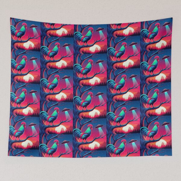 Item preview, Cute rooster and ufo designed and sold by Dogandesighn.