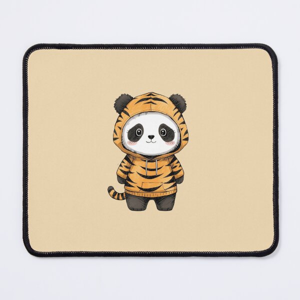 Item preview, Kawaii Panda in Tiger Hoodie | Cute Chibi Animal Mashup Art designed and sold by Moon's Arts.