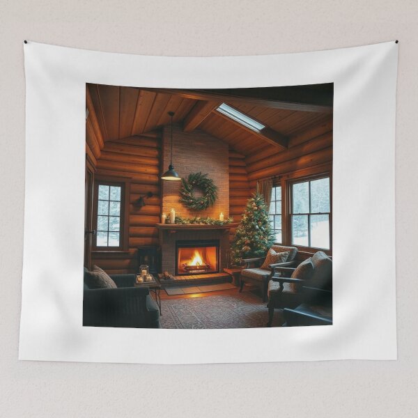 Item preview, “Hearth & Pine – A Cabin’s Winter Embrace” designed and sold by NaomiRut.