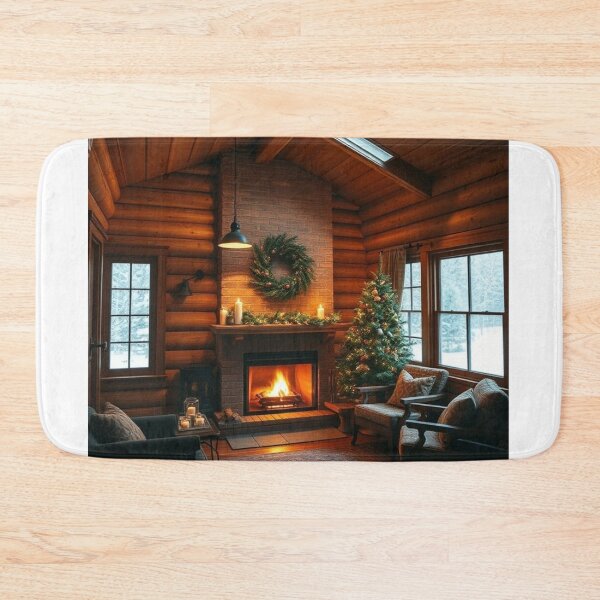 Item preview, “Hearth & Pine – A Cabin’s Winter Embrace” designed and sold by NaomiRut.