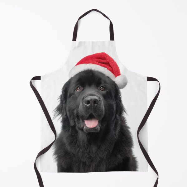 Item preview, Newfoundland dog with Christmas Hat – Festive Newfoundland dog Xmas Design designed and sold by LazyOwlStore.