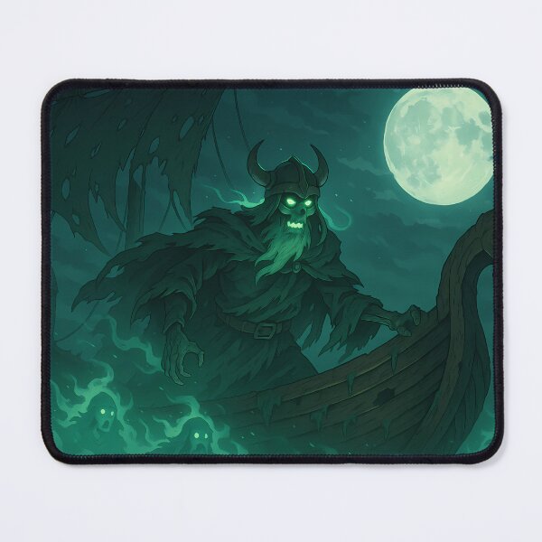 Item preview, Viking Ghost Captain on a Haunted Longship designed and sold by NorseDrip.