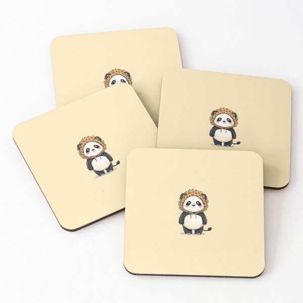 Item preview, Kawaii Panda in Lion Headgear | Cute Chibi Panda Animal Mashup Art designed and sold by Moon's Arts.
