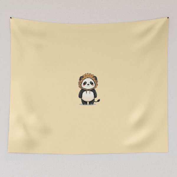Item preview, Kawaii Panda in Lion Headgear | Cute Chibi Panda Animal Mashup Art designed and sold by Moon's Arts.