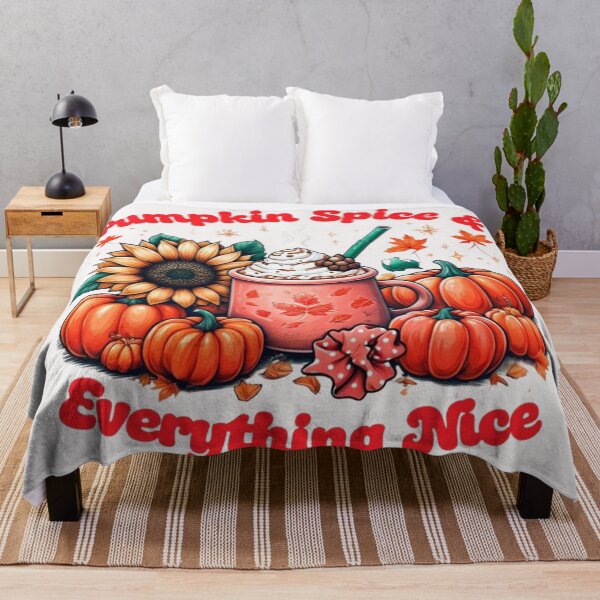 Item preview, Pumpkin Spice & Everything Nice Cute Fall | Cozy Hot Chocolate Pumpkin Graphic Design designed and sold by wellie-chic.