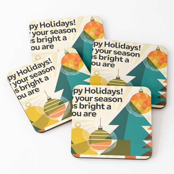 Item preview, Happy Holidays Bright Mid-Century Modern designed and sold by Linnea-Arts.