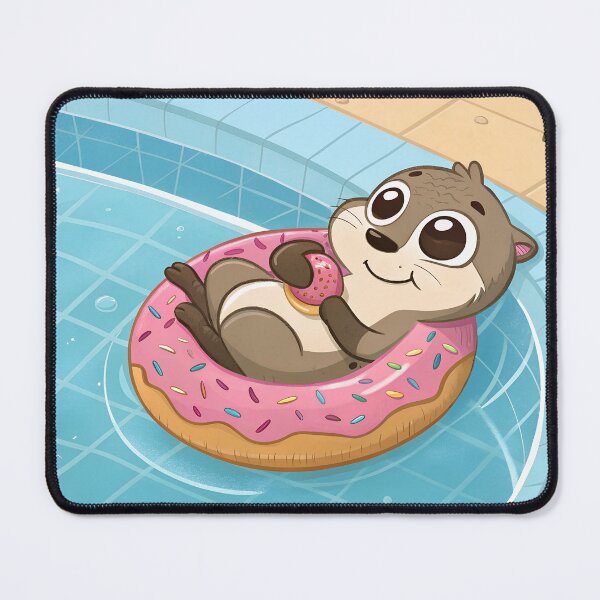 Item preview, Summer Otter Vibes – Cute Pool Float Art designed and sold by FluffyPeels.