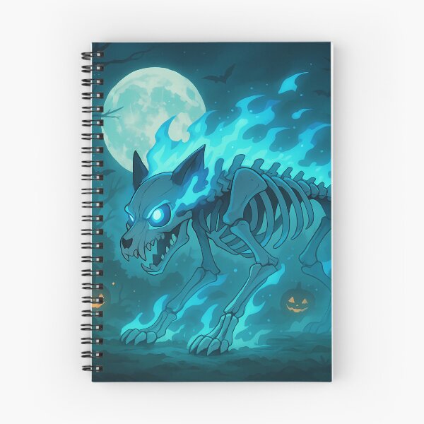 Item preview, Flaming Skeletal Wolf of Halloween Forest designed and sold by NorseDrip.
