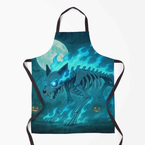Item preview, Flaming Skeletal Wolf of Halloween Forest designed and sold by NorseDrip.
