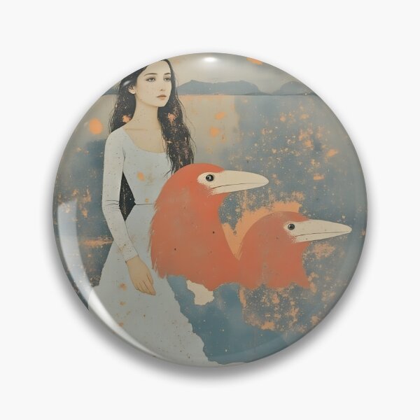 Item preview, Women and birds, abstract design designed and sold by Marcu Ioachim.