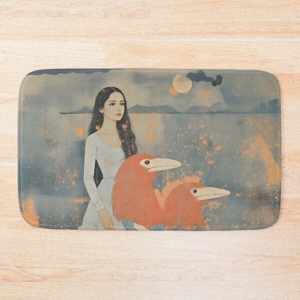 Item preview, Women and birds, abstract design designed and sold by Marcu Ioachim.