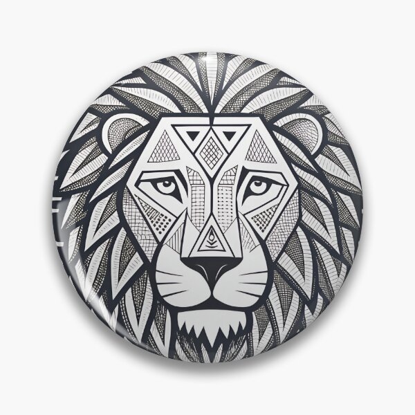 Item preview, Tribal Lion Geometry – Bold Spirit Design designed and sold by FluffyPeels.