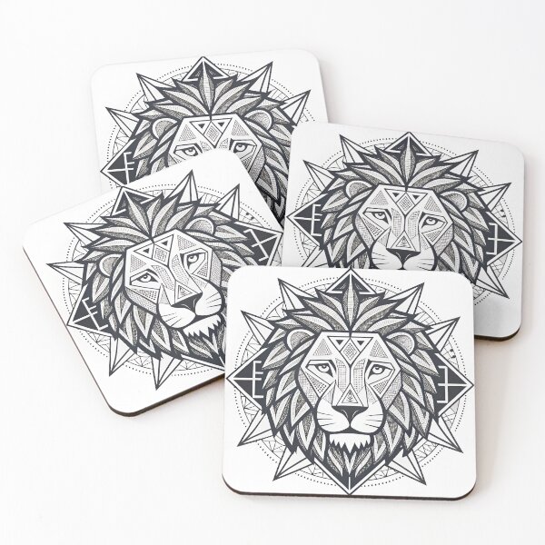 Item preview, Tribal Lion Geometry – Bold Spirit Design designed and sold by FluffyPeels.