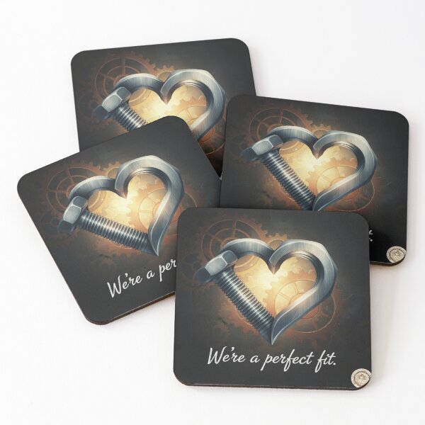 Item preview, We’re a Perfect Fit – Romantic Mechanical Love designed and sold by House of Angel Jams.