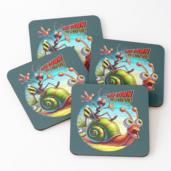 Item preview, Slow Down! You’ll Kill Us! Funny Snail & Ant designed and sold by Credka.