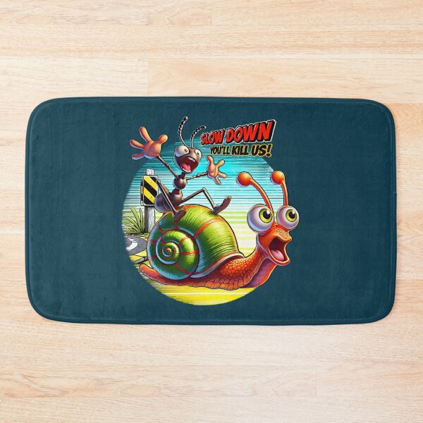 Item preview, Slow Down! You’ll Kill Us! Funny Snail & Ant designed and sold by Credka.