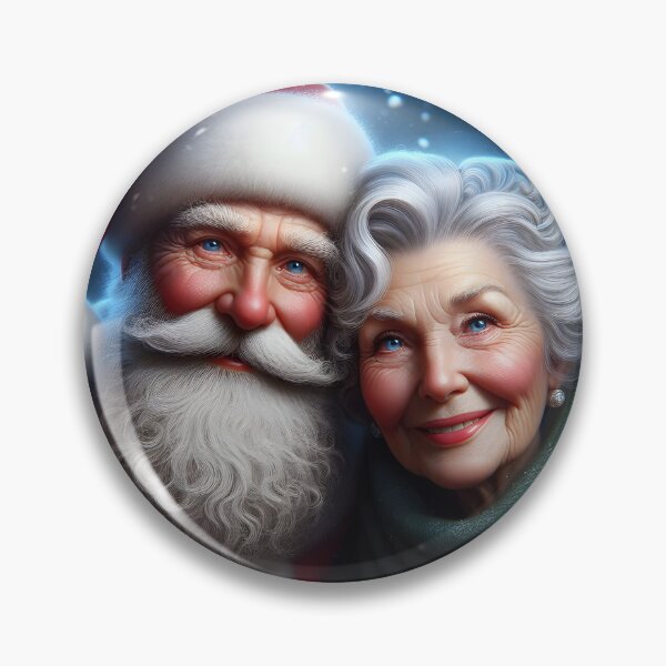 Item preview, Elegant Mr and Mrs Claus Portrait – Classic Christmas Couple Art designed and sold by EmeraldeaDesign.
