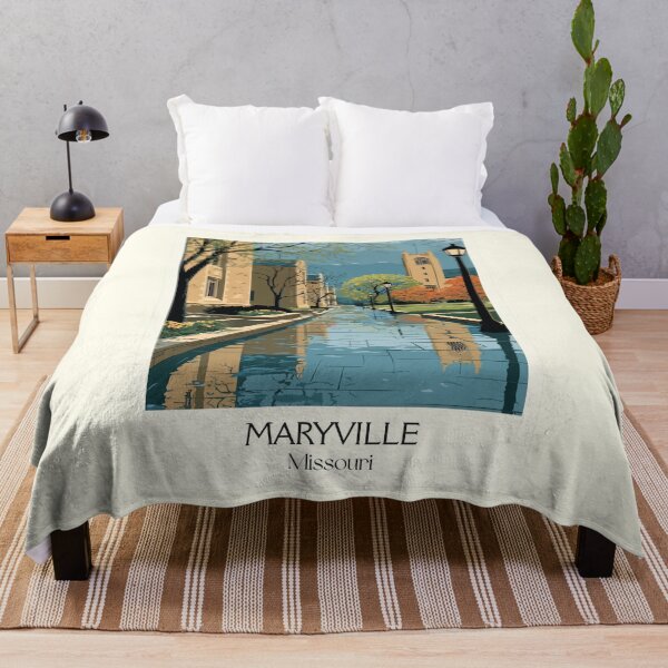 Item preview, Maryville Missouri Vintage Travel Poster | Historic Town Square Art Print | Main Street Decor designed and sold by TuncGK.