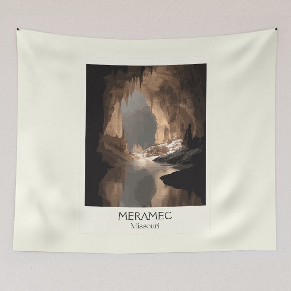 Item preview, Meramec Caverns Missouri Poster | Route 66 Cave Art Print | Geology Wall Decor designed and sold by TuncGK.