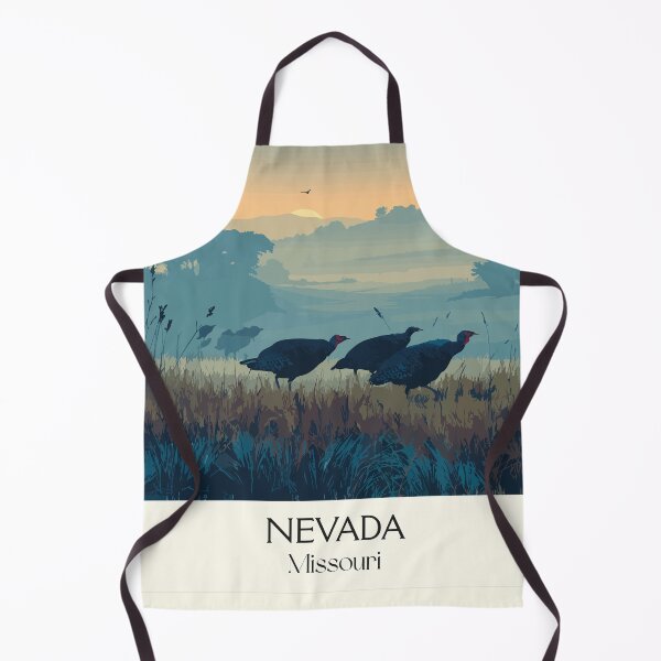 Item preview, Nevada Missouri Vintage Travel Poster | Prairie Wildlife Sunset Art | Migratory Bird Decor designed and sold by TuncGK.