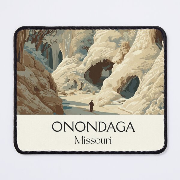 Item preview, Onondaga Cave Missouri Vintage Poster | State Park Cavern Art Print | Geology Decor designed and sold by TuncGK.
