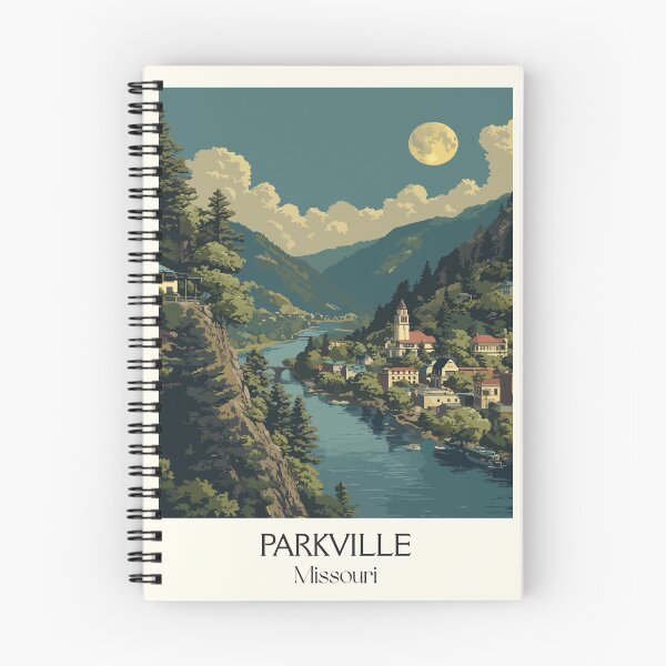 Item preview, Parkville Missouri Vintage Travel Poster | Historic River Town Art Print | KC Area Decor designed and sold by TuncGK.