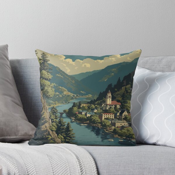 Item preview, Parkville Missouri Vintage Travel Poster | Historic River Town Art Print | KC Area Decor designed and sold by TuncGK.